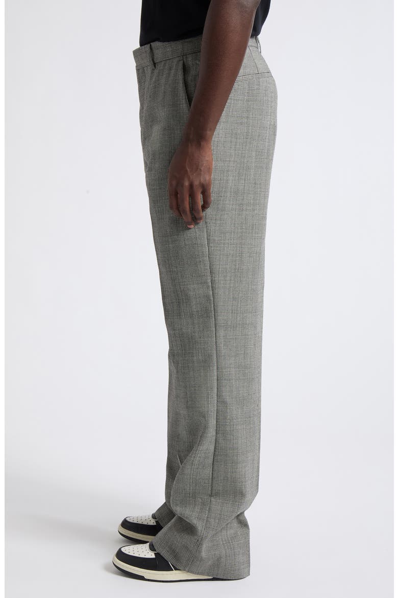 MA Fit Houndstooth Wool Trousers, Alternate, color, BLACK
