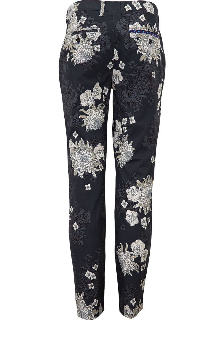Charles Flat Front Chino Printed Pant, Alternate, color, Mumms Dream Black
