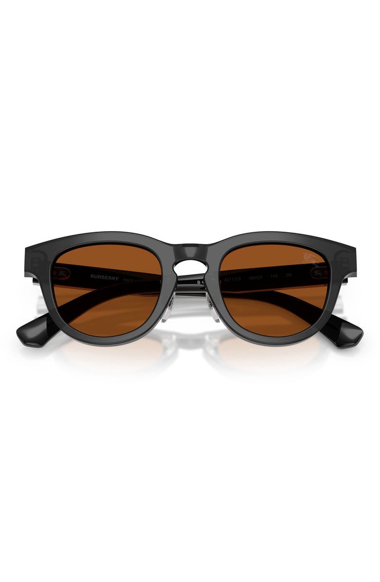 Burberry 48mm Phantos Sunglasses, Alternate, color, Grey / Dark Brown