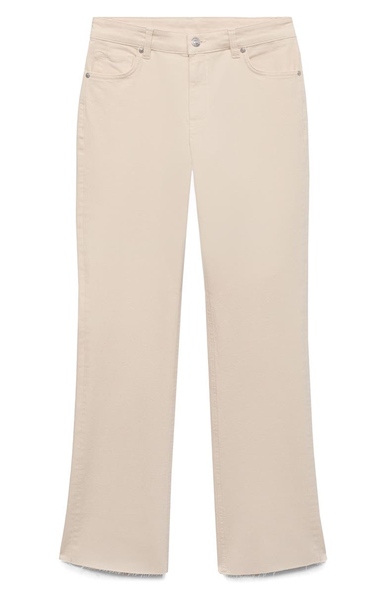MANGO Crop Flare Jeans, Alternate, color, Ecru