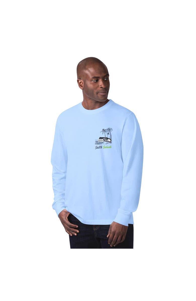 Margaritaville Men's Margaritaville Light Blue Seattle Seahawks It's Five O'Clock Somewhere Long Sleeve T-Shirt, Main, color, 