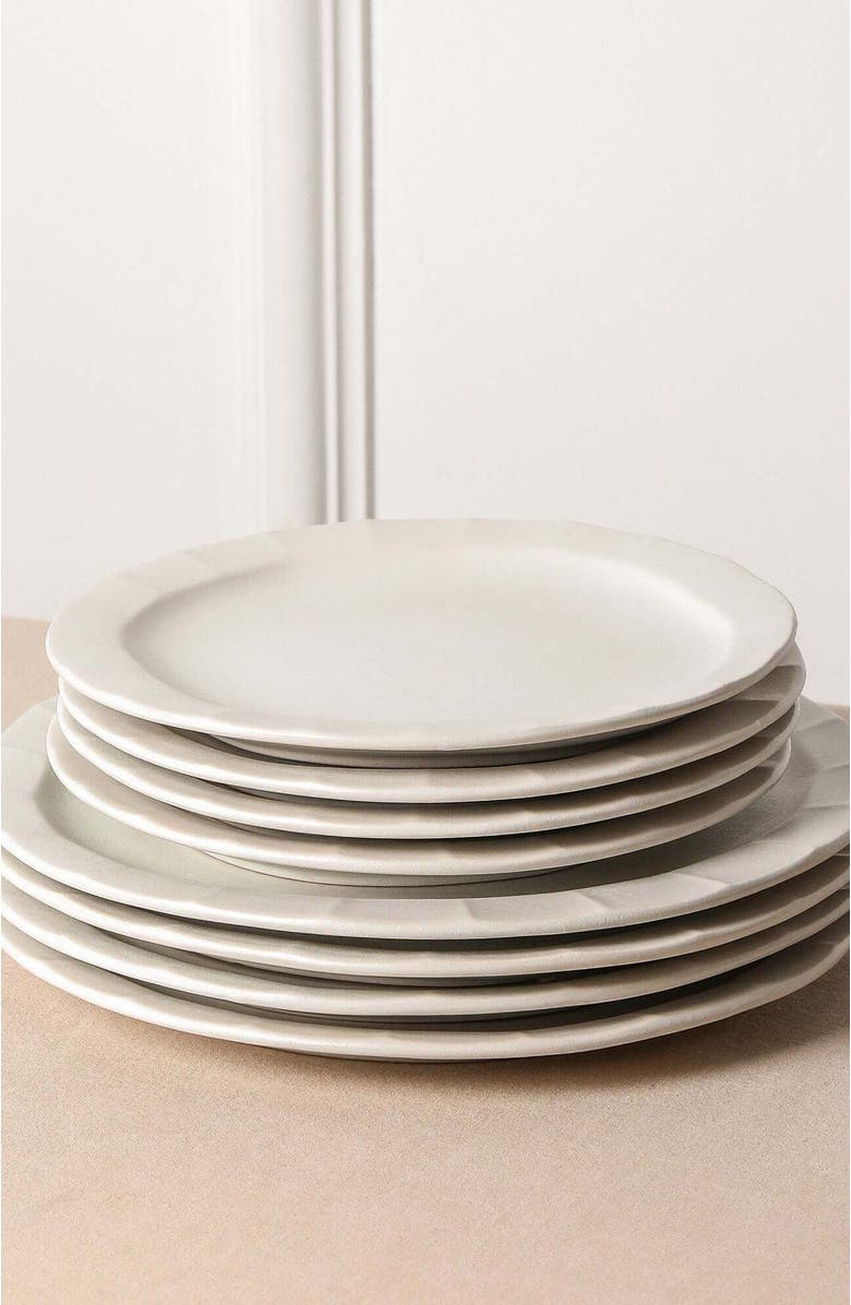 Stone Lain Oasis Stoneware 12-Piece Dinnerware Set, Alternate, color, White
