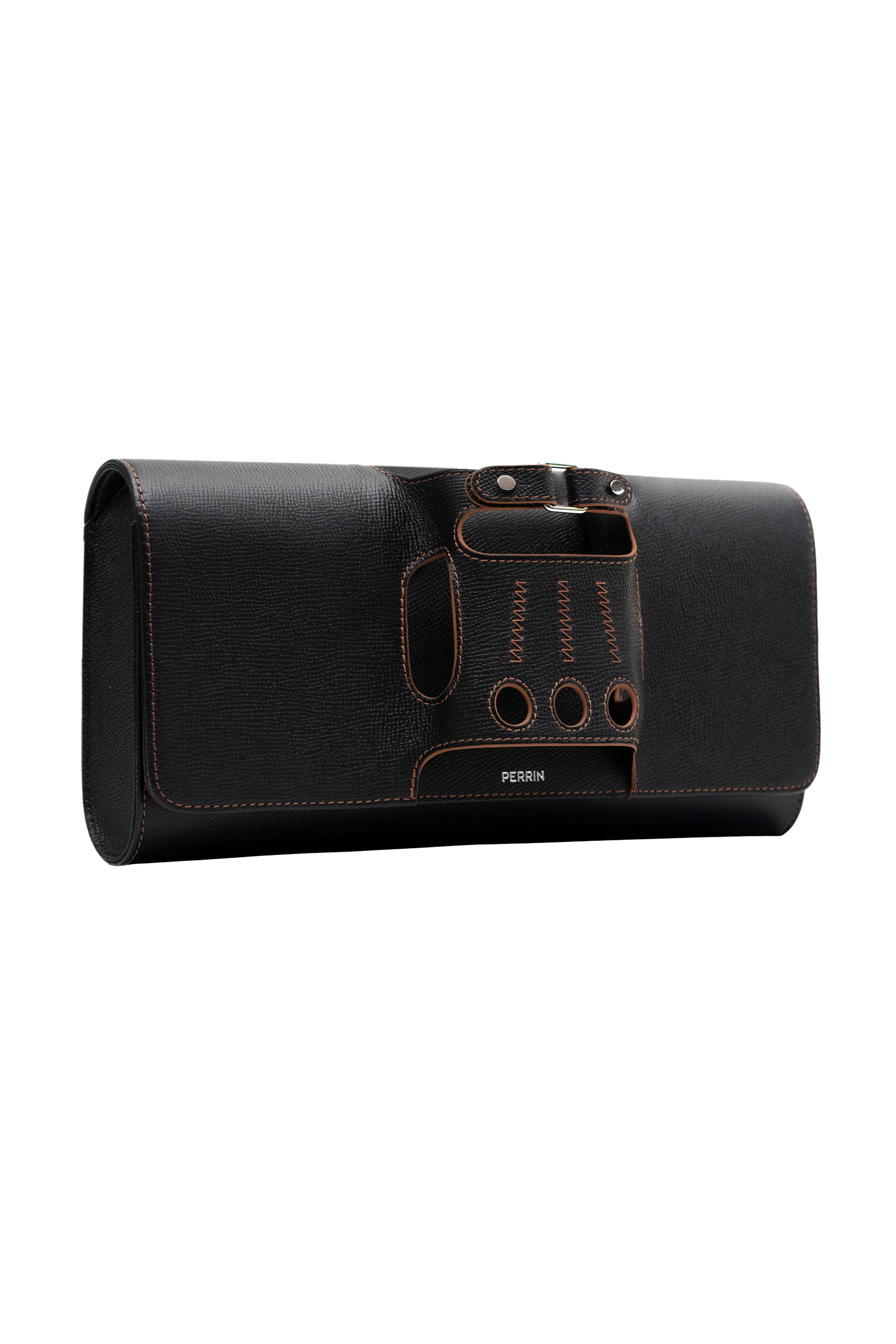 PERRIN PARIS Le Cabriolet Clutch Classic, Alternate, color, Black / Auburn
