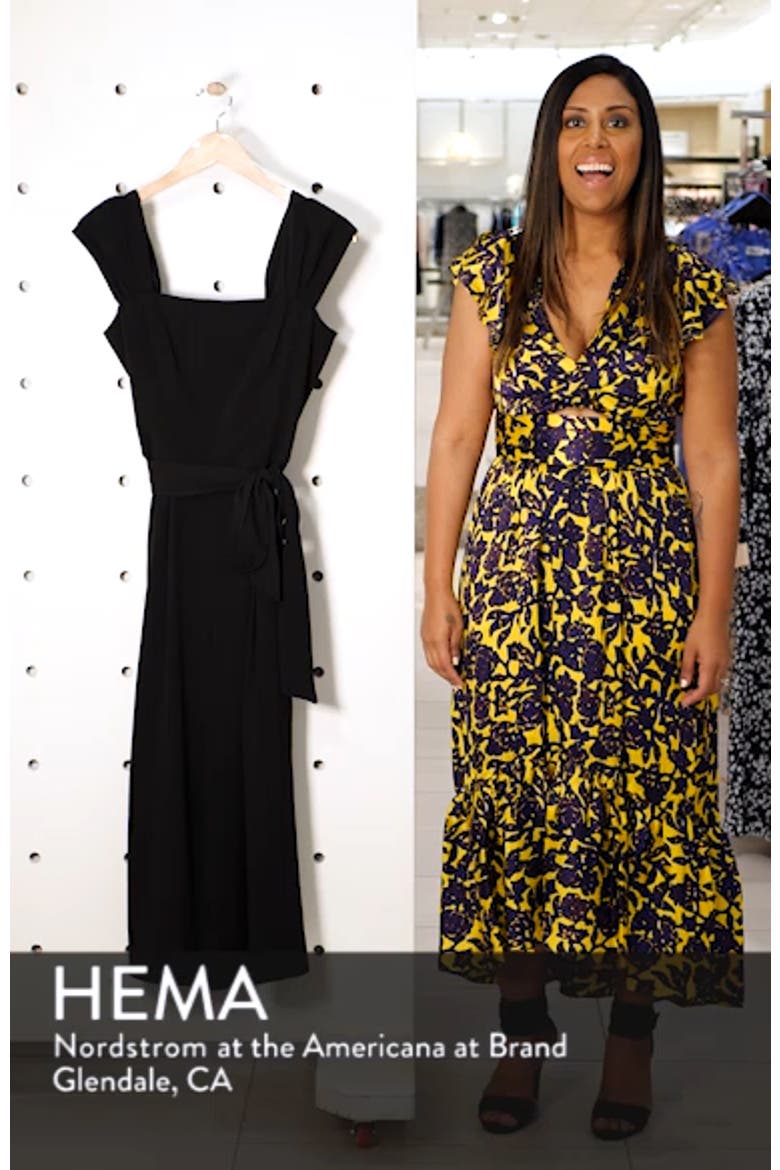 Square Neck Crepe Jumpsuit video