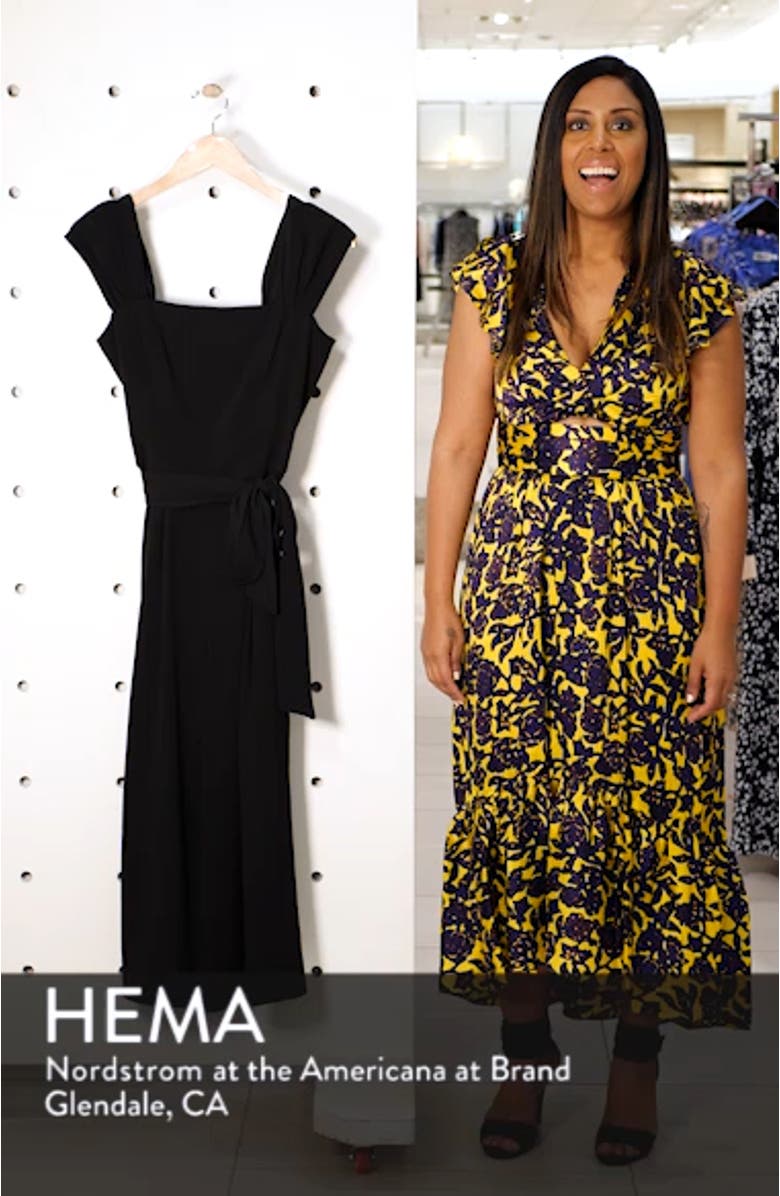 Square Neck Crepe Jumpsuit, sales video thumbnail