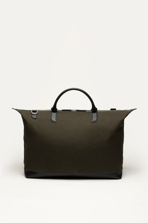 Shop Want Les Essentiels De La Vie Want Les Essentiels Hartsfield Organic Cotton Canvas Weekender Bag In Green