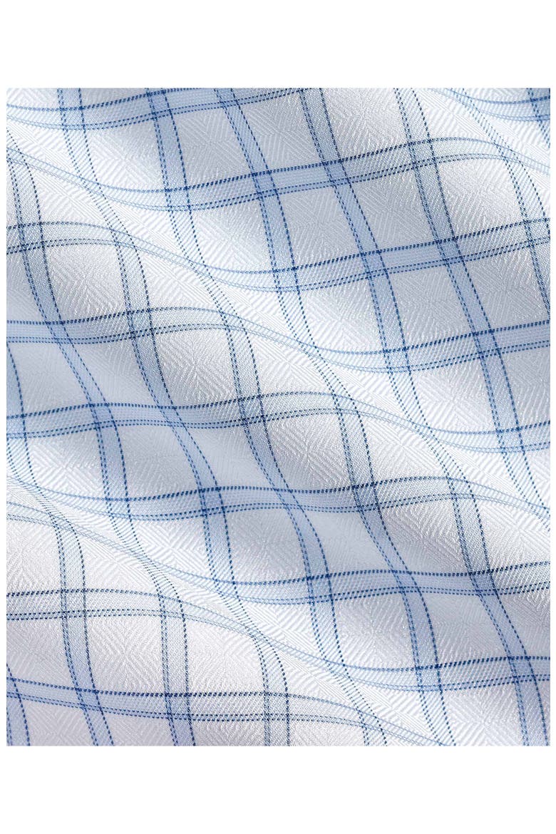Fit Dobby Check Cotton Dress Shirt, Alternate, color, WHITE/SKY