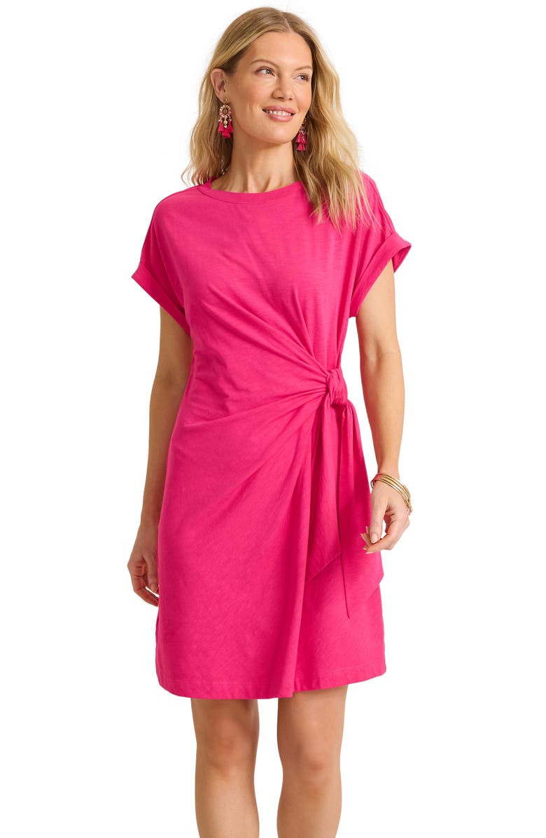 Tommy Bahama Marina Side Tie T-Shirt Dress, Alternate, color, Bright Blush