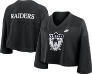Nike Women's Nike Black Las Vegas Raiders Rewind Cropped Mesh Dri-FIT Fashion Jersey