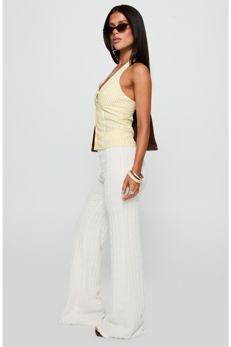 Old Friend Stripe Seersucker Halter Top, Alternate, color, YELLOW STRIPE
