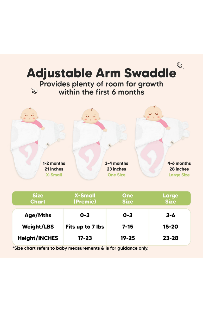 KeaBabies 3-Pack Soothe Swaddle Wraps, Alternate, color, Cloud
