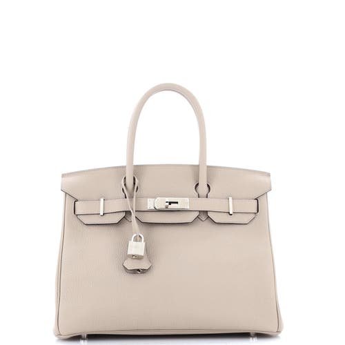 Pre-owned Hermes Hermes Birkin Handbag Grey Togo With Palladium Hardware 30