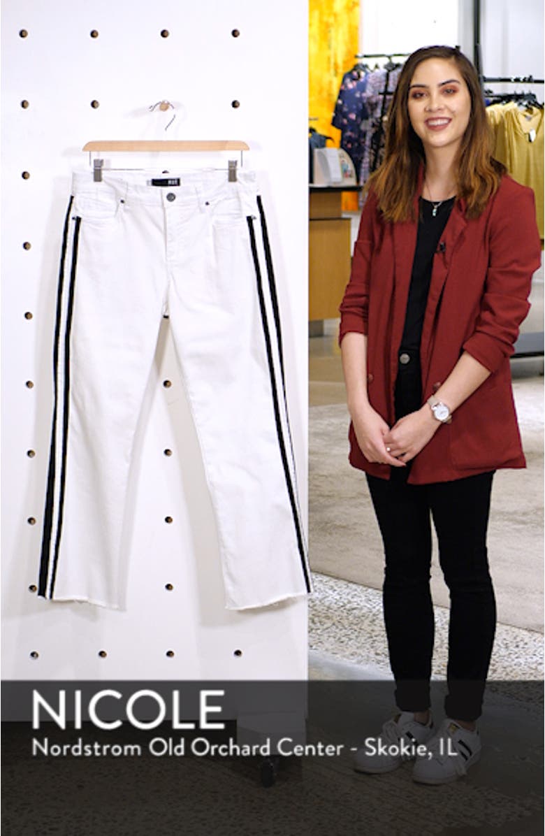 High Waist Side Stripe Kick Flare Jeans, sales video thumbnail