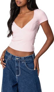 EDIKTED Katia V-Neck Top