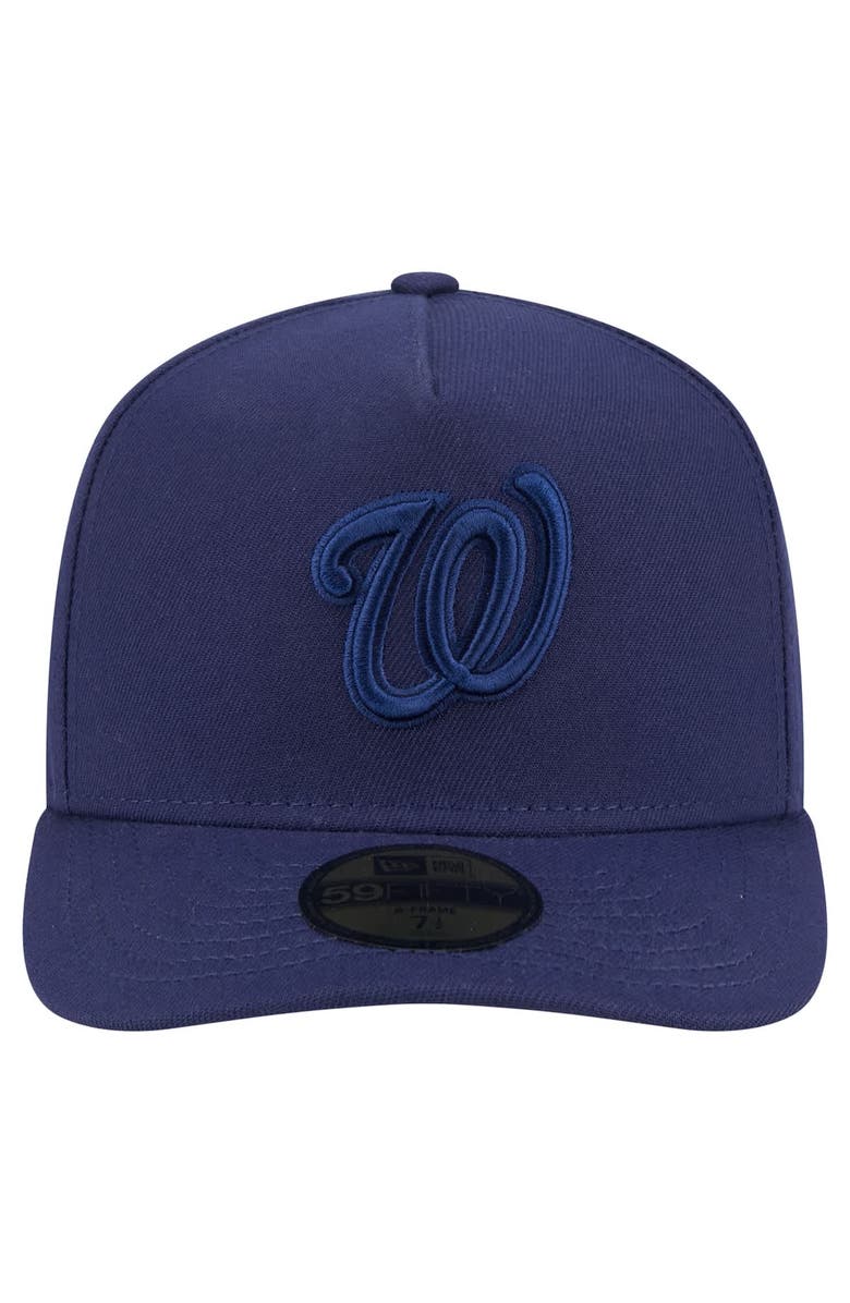 New Era Men's New Era Navy Washington Nationals Color Pack A-Frame 59FIFTY Fitted Hat, Alternate, color,