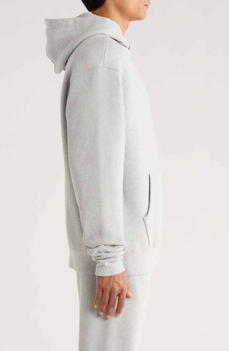 Malbon Golf Fesque Dragon Cotton Hoodie, Alternate, color, Athletic Heather Grey