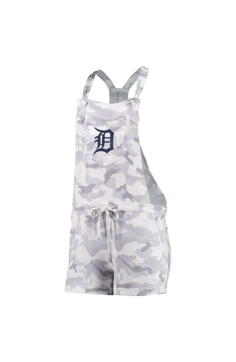 CONCEPTS SPORT Women's Concepts Sport Gray Detroit Tigers Camo Romper Overalls, Alternate, color, 