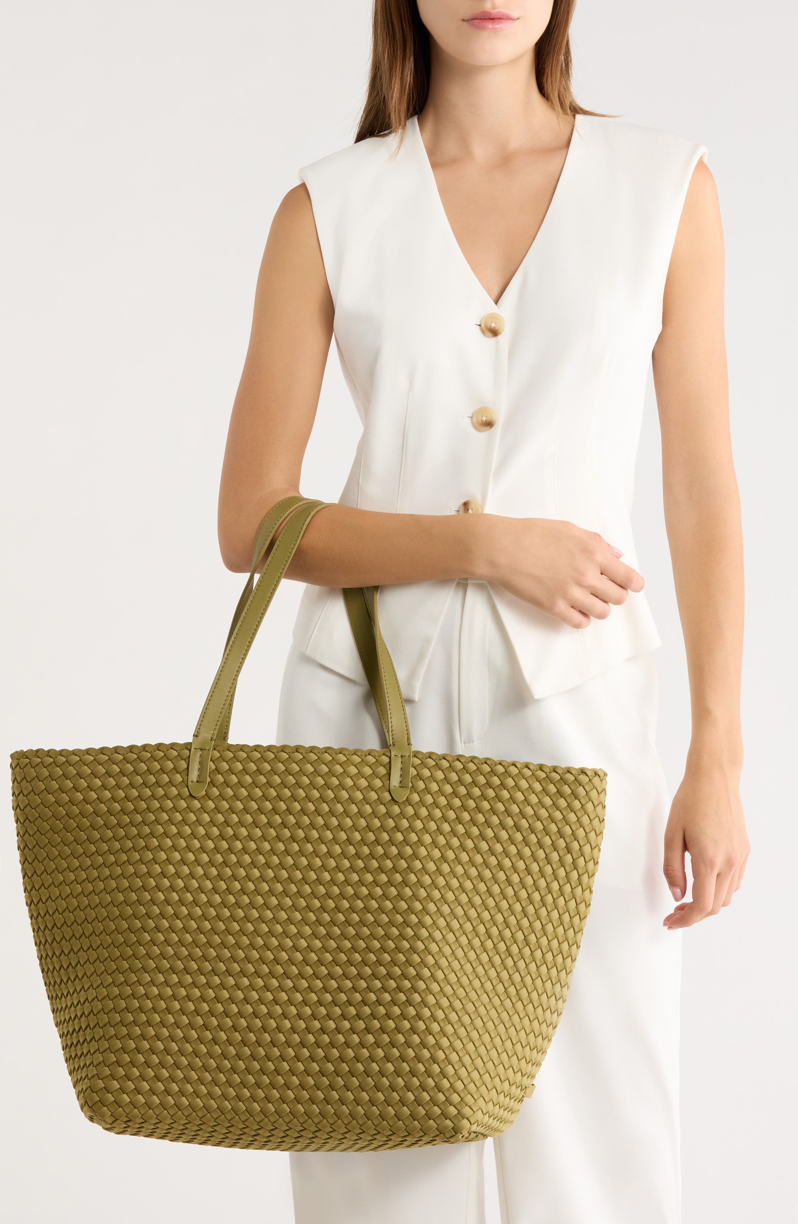 Large Jetsetter Tote, Alternate, color, BOTTLE GREEN