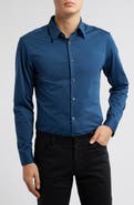 Theory Sylvain ND Structure Knit Button-Up Shirt