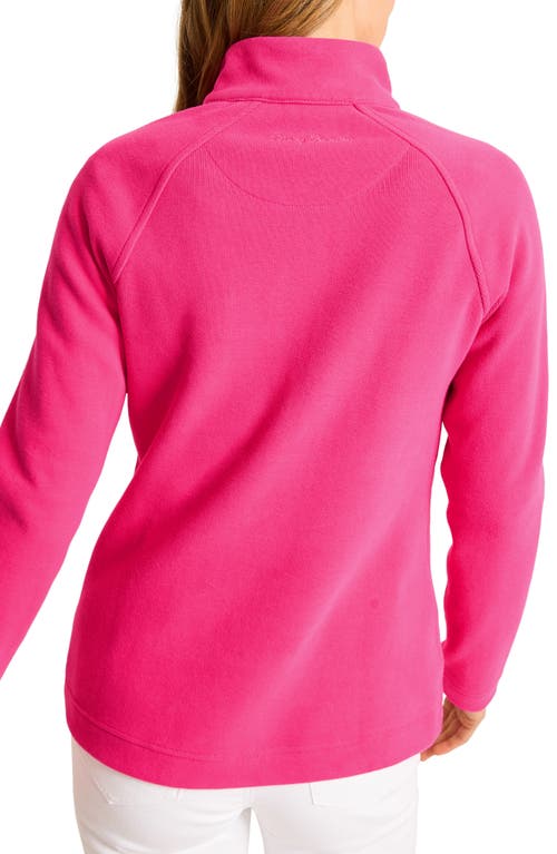 Tommy Bahama New Aruba Stretch Cotton Half Zip Pullover In Bright Blush