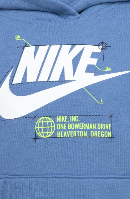 Nike Kids' Futura Wrap Hoodie & Pull-on Pants Set In Blue