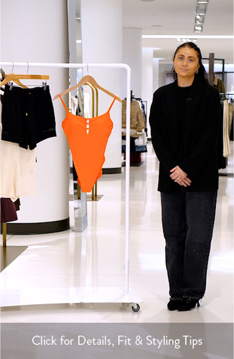 Knotted Keyhole One-Piece Swimsuit, sales video thumbnail