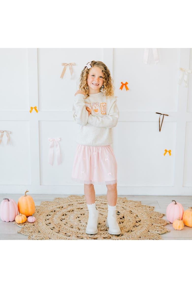 Pumpkin Cameo Sweatshirt, Alternate, color, Natural Heather