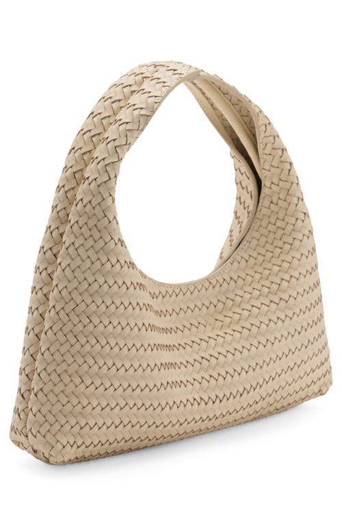Mango Braided Leather Top Handle Bag