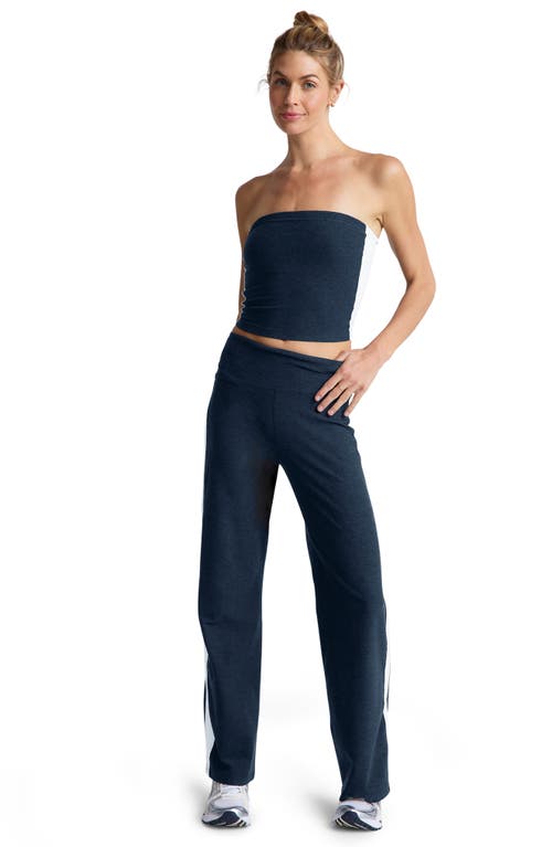 BEYOND YOGA BEYOND YOGA SPACE DYE STRAPLESS STRIPE CROP TOP 