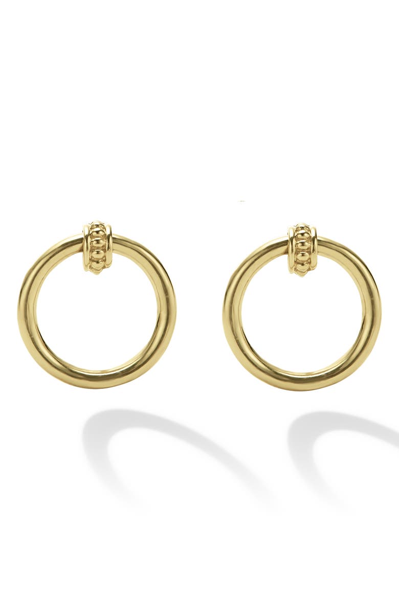 LAGOS Meridan Frontal Hoop Earrings, Alternate, color, Gold