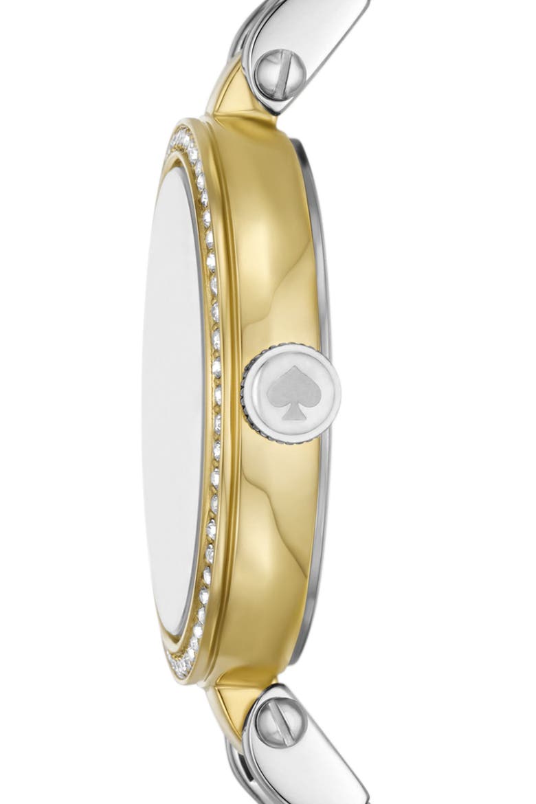 holland crystal bracelet watch, 28mm, Alternate, color, TWO TONE