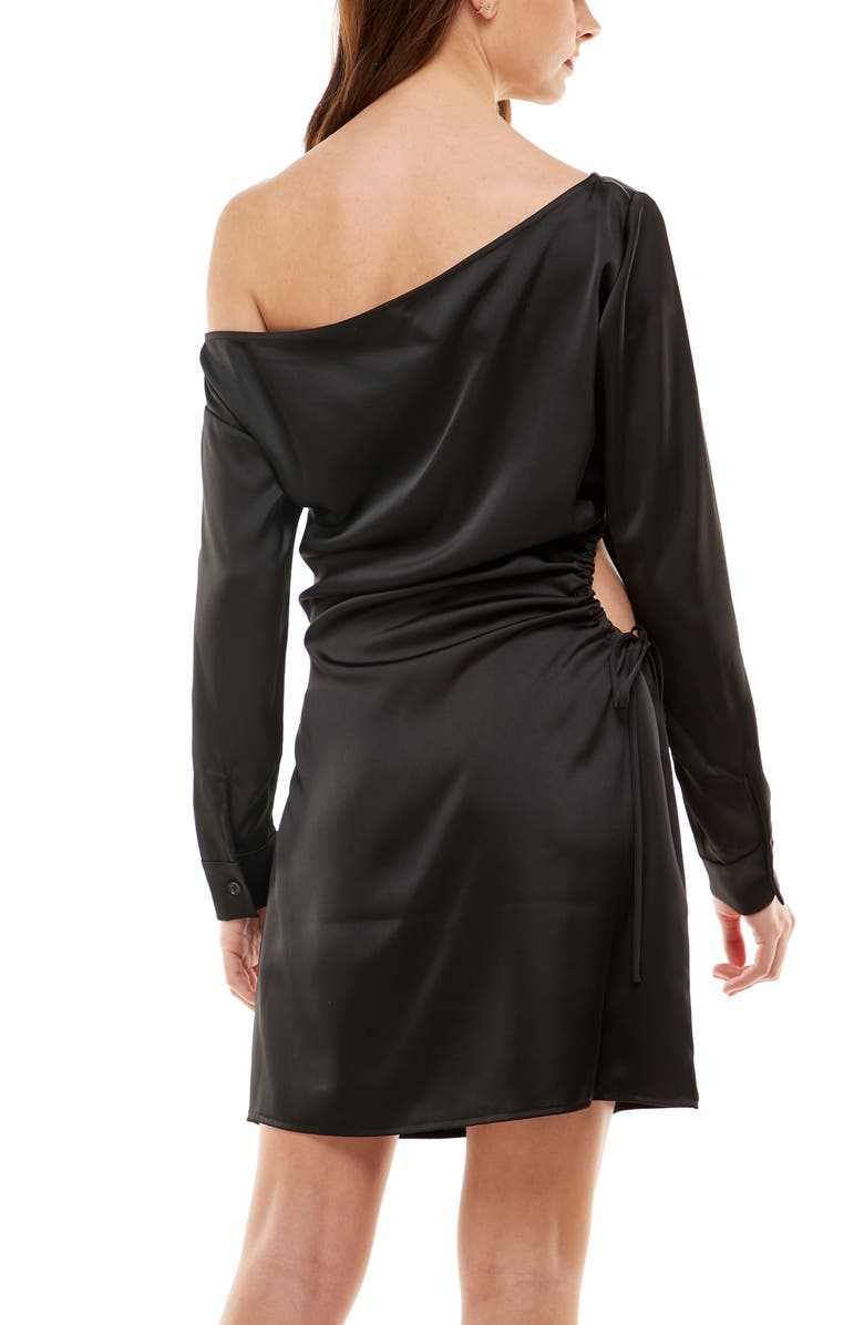 WAYF Ivy One-Shoulder Long Sleeve Minidress, Alternate, color, 