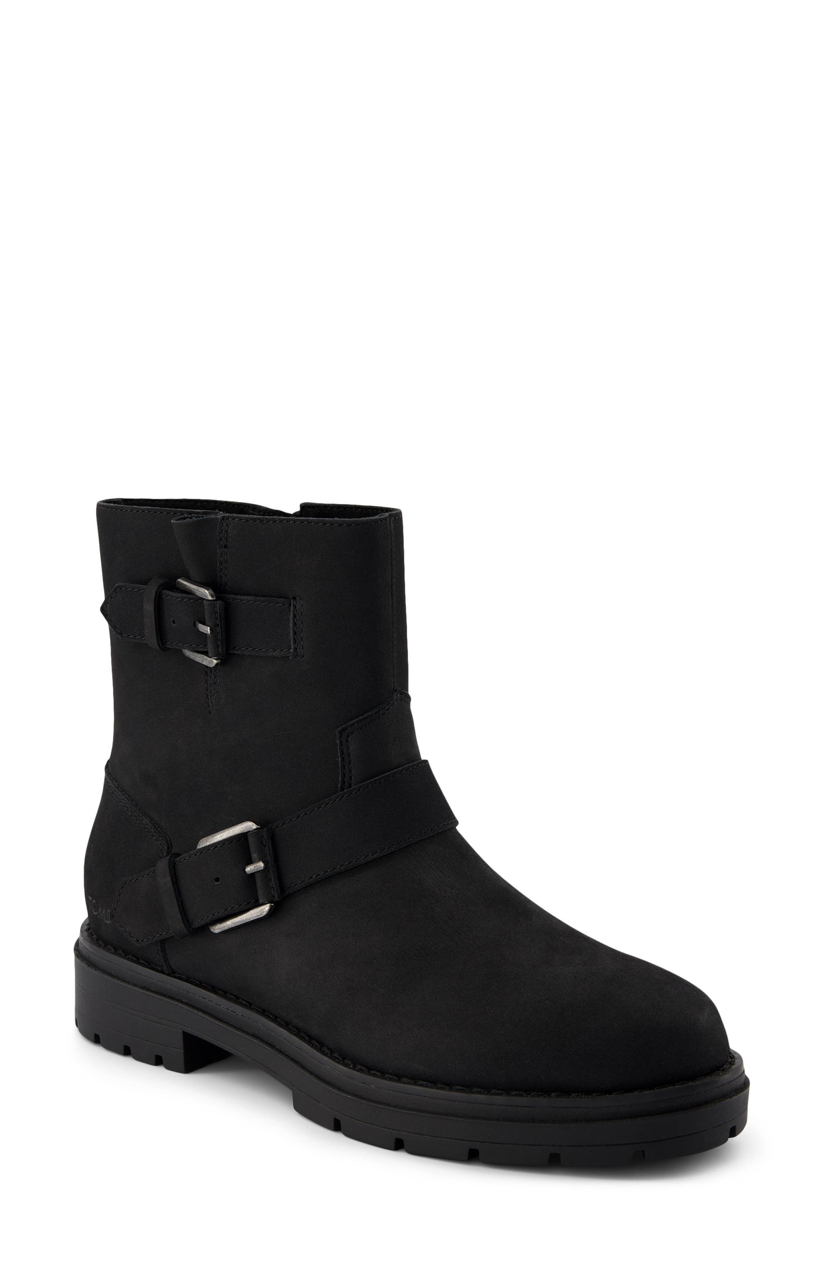 TOMS Ionie Moto Boot, Main, color, Black