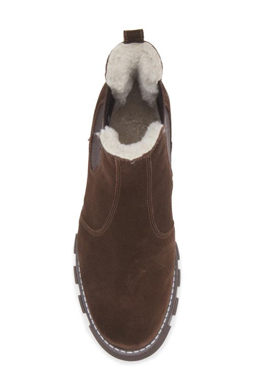La Canadienne Dawson Faux Shearling Lined Chelsea Boot In Burgundy