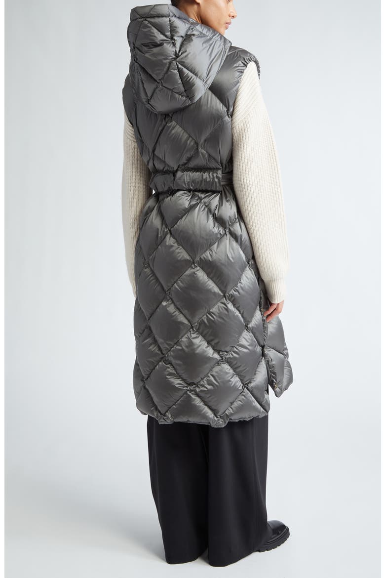 The Cube Tregil Diamond Quilted Down Longline Vest, Alternate, color, MEDIUM GREY