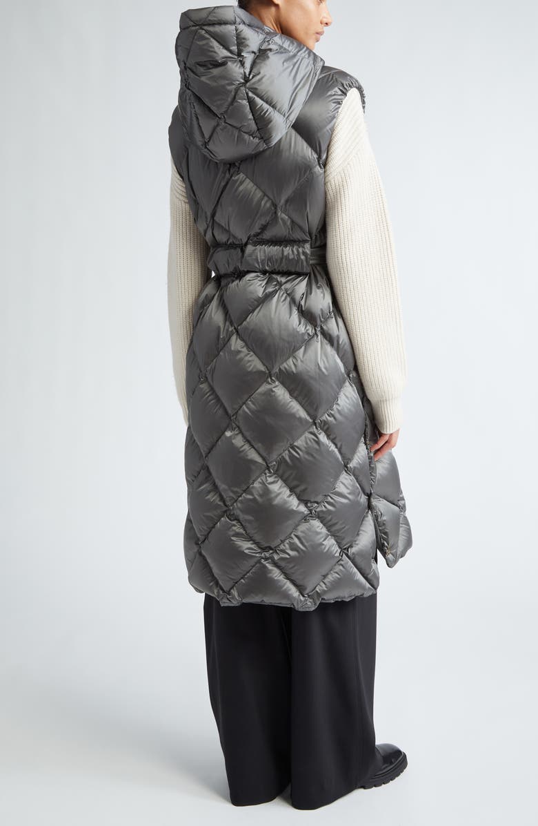Max Mara The Cube Tregil Diamond Quilted Down Longline Vest, Alternate, color, 