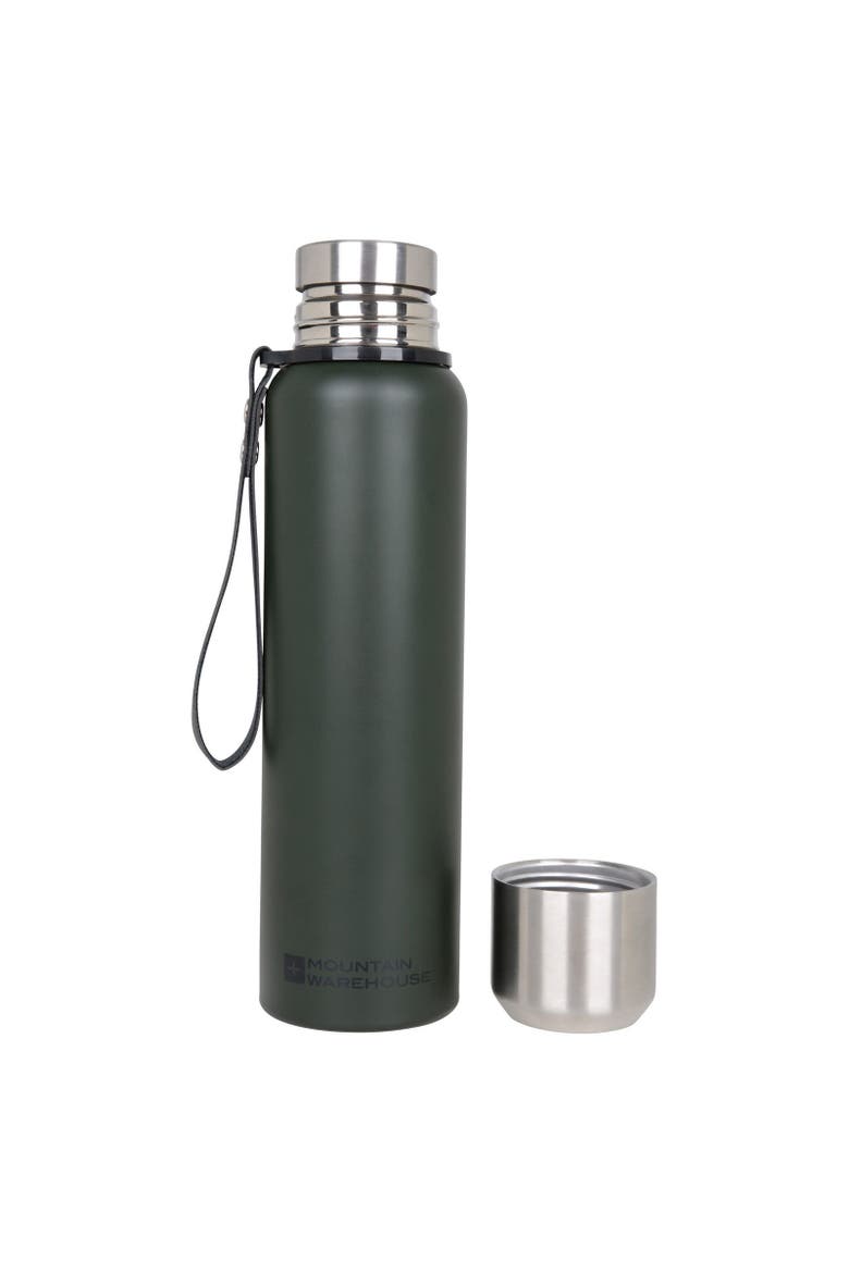 Matte Double Wall Flask, Alternate, color, Khaki Green