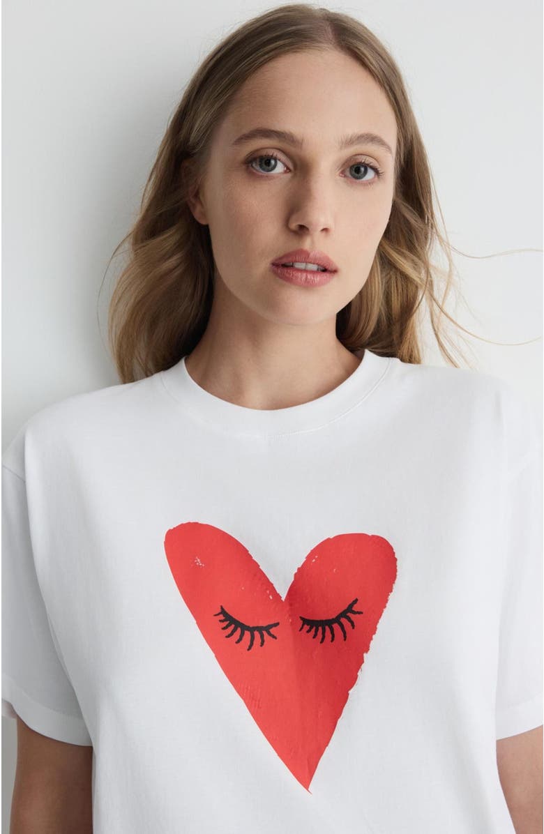 Romy Kiss My Eyes to Sleep Tee, Alternate, color, White