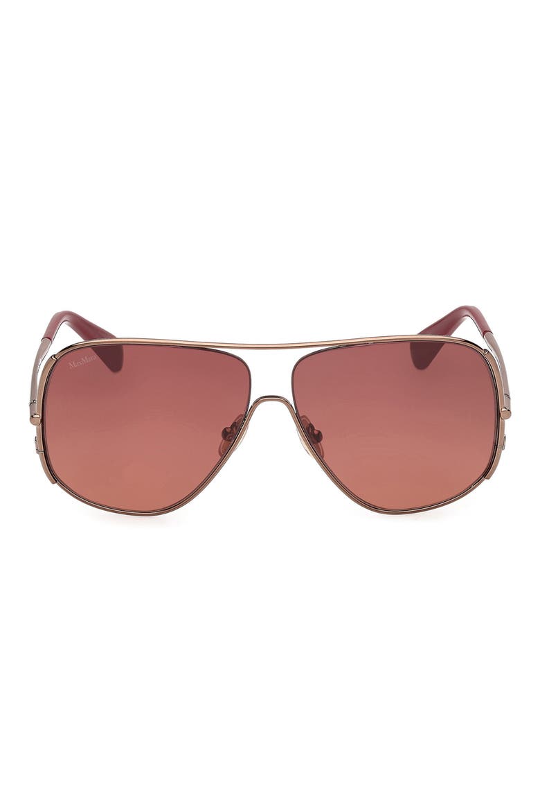 60mm Pilot Sunglasses, Main, color, COPPER / WINE / GRADIENT OPIUM