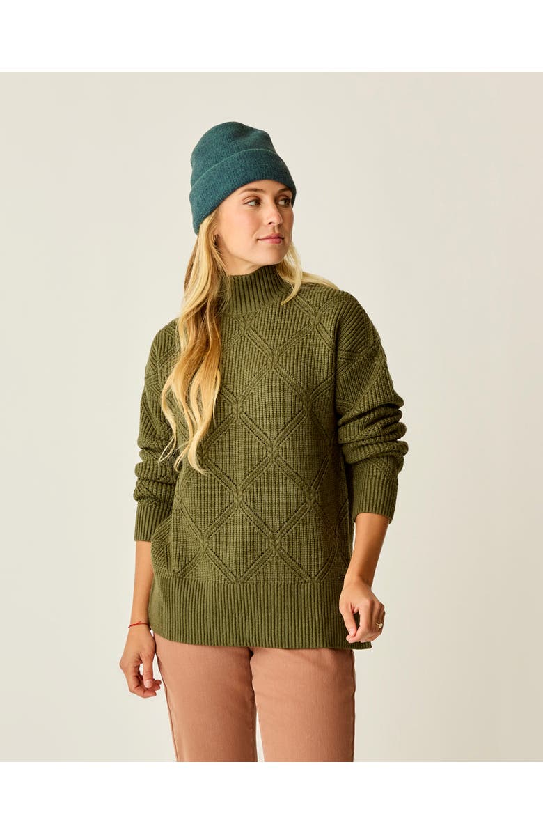 Carve Designs Woodward Allover Sweater, Main, color, Fir Heather