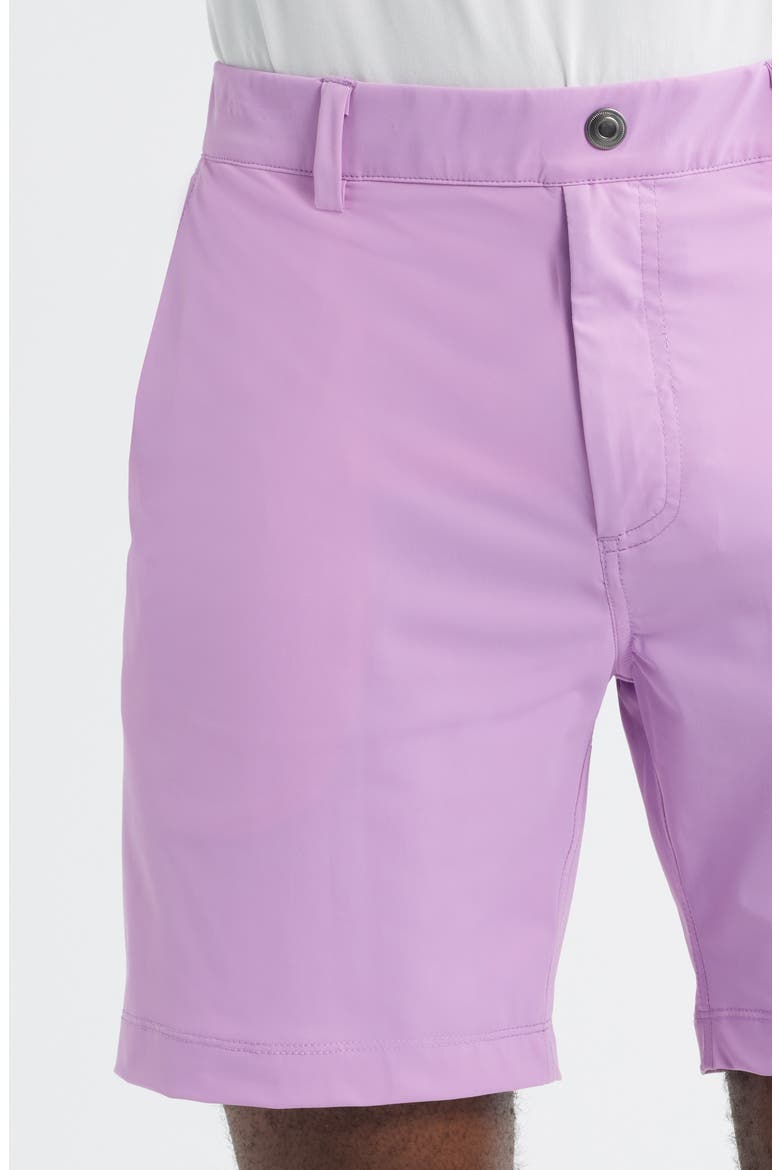 Bunker Flat Front Stretch Golf Shorts, Alternate, color, VIOLET