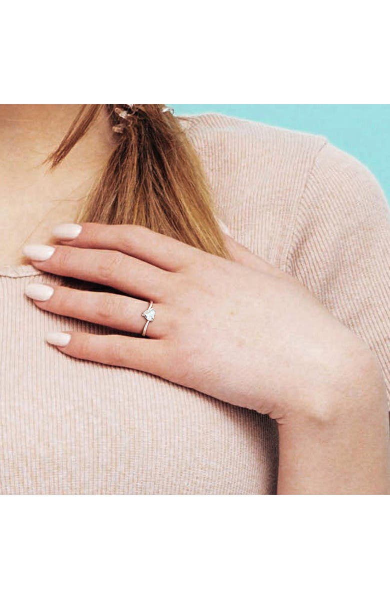 DELMAR Blue Topaz & Diamond Heart Ring - 0.009ct., Alternate, color, Blue