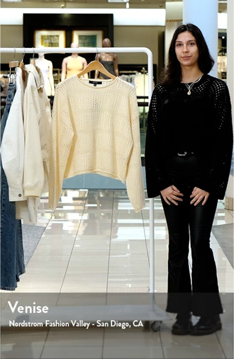 Open Stitch Cotton Blend Sweater, sales video thumbnail