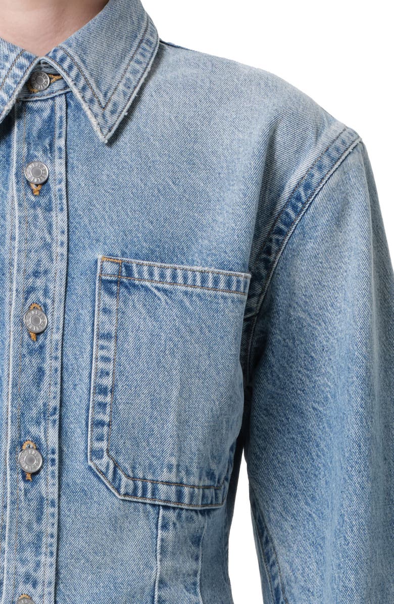 AGOLDE Wilma Denim Shirt, Alternate, color, Magnify Medium Indigo