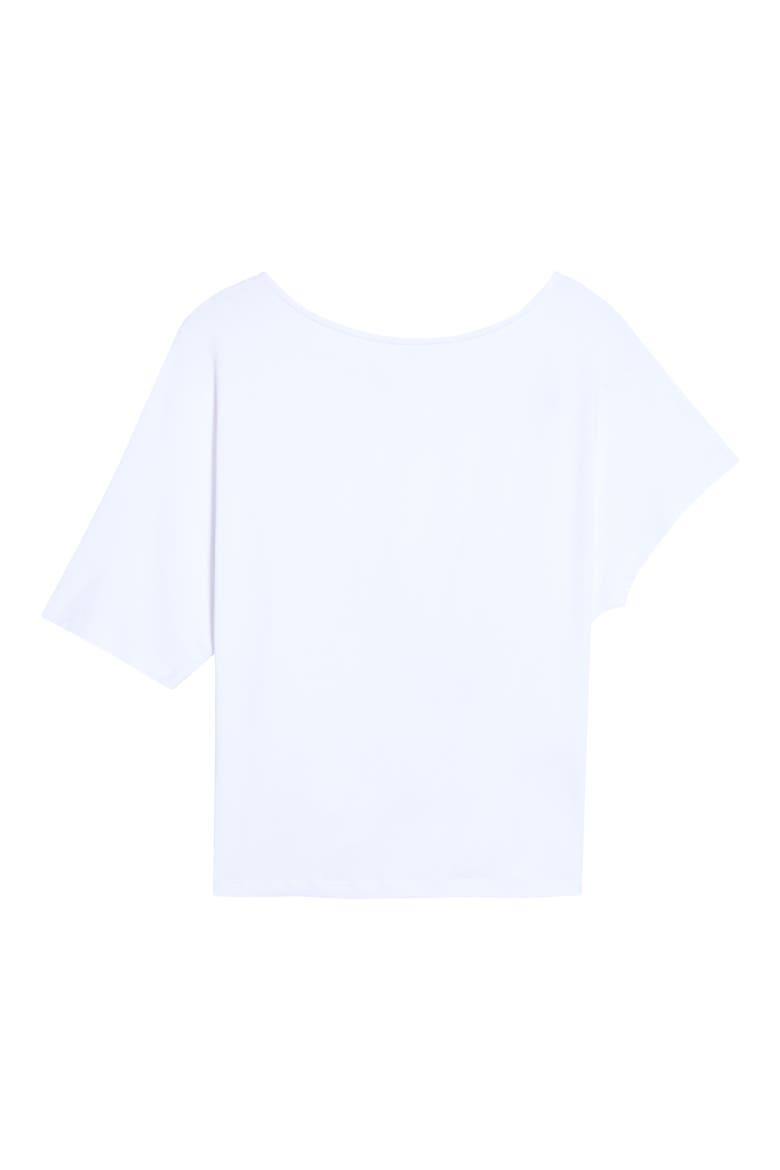 Beaded Backless Jersey Top, Alternate, color, WHITE