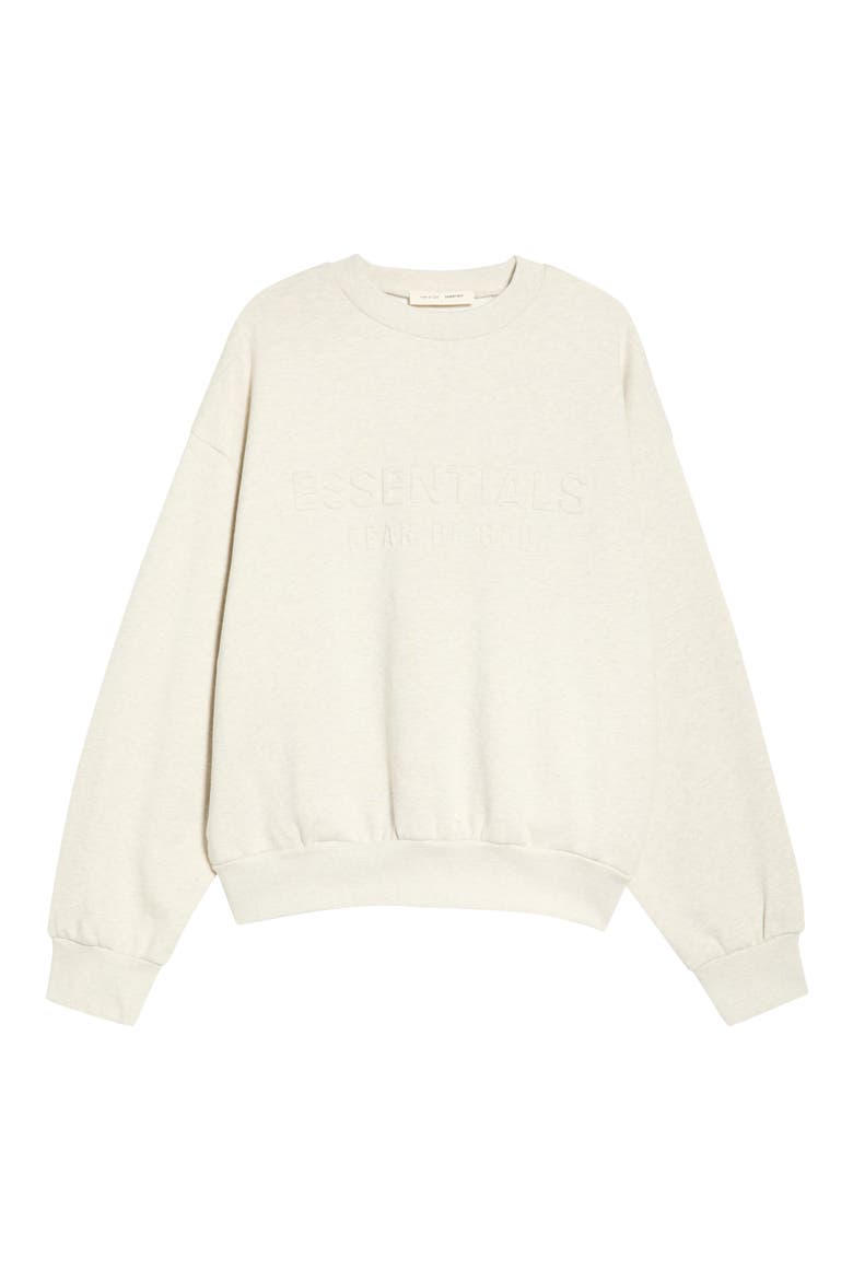 Classic Fit Logo Crewneck Sweatshirt, Alternate, color, OATMEAL HEATHER