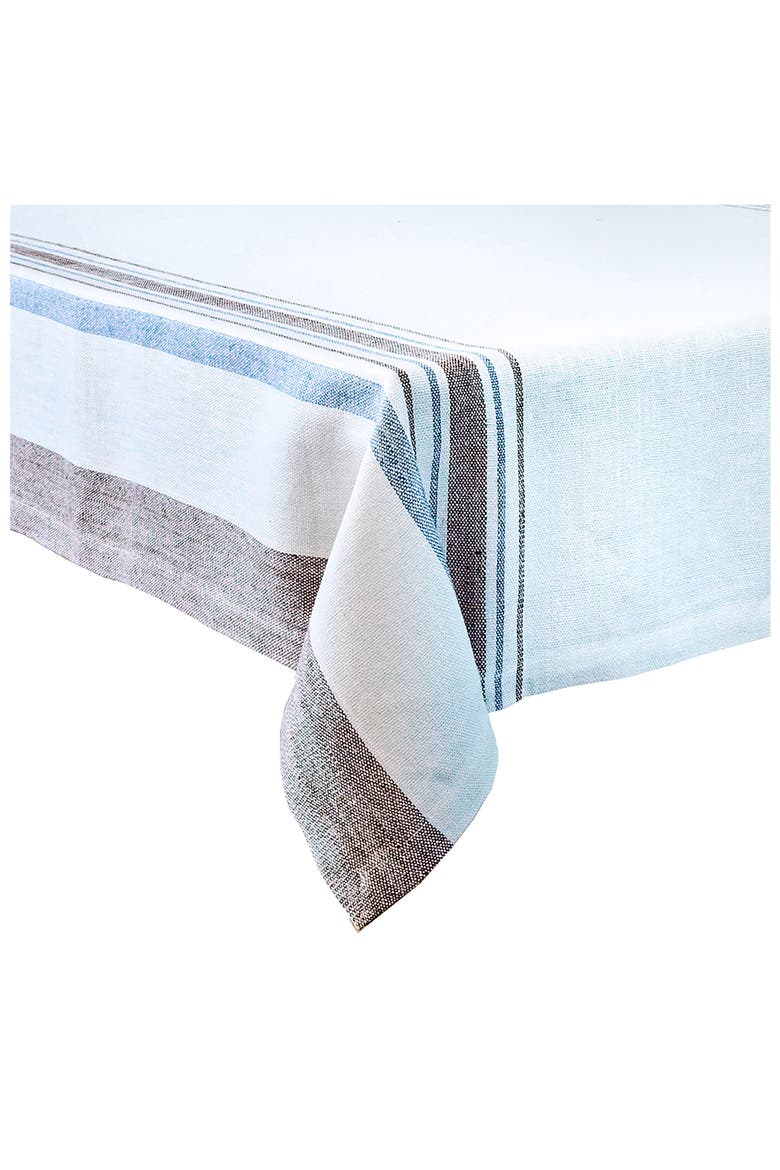 Danish Stripe Square Tablecloth, Alternate, color, TAUPE