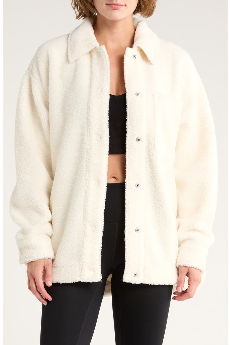 Chalet Bouclé Shirt Jacket, Main, color, IVORY EGRET
