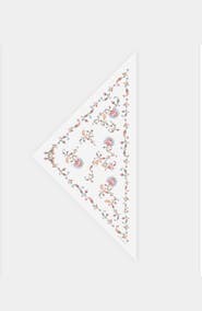 Jessie Zhao New York Dawn Garden Triangle Silk Scarf