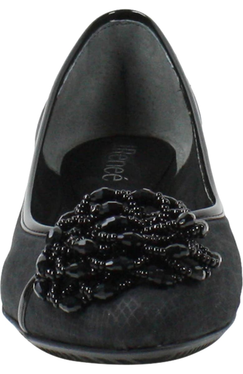 J. Reneé Mallantha Beaded Flower Ballet Flat, Alternate, color,